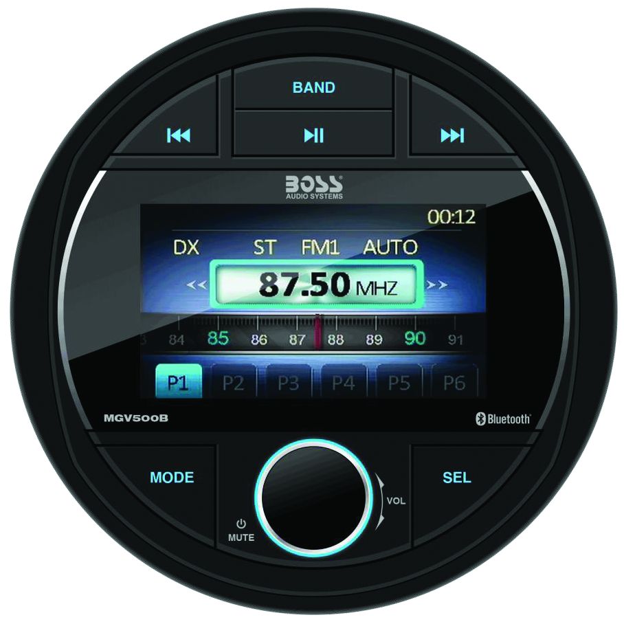 Boss MGV500B - Marine Gauge Digital Media AM/FM Receiver