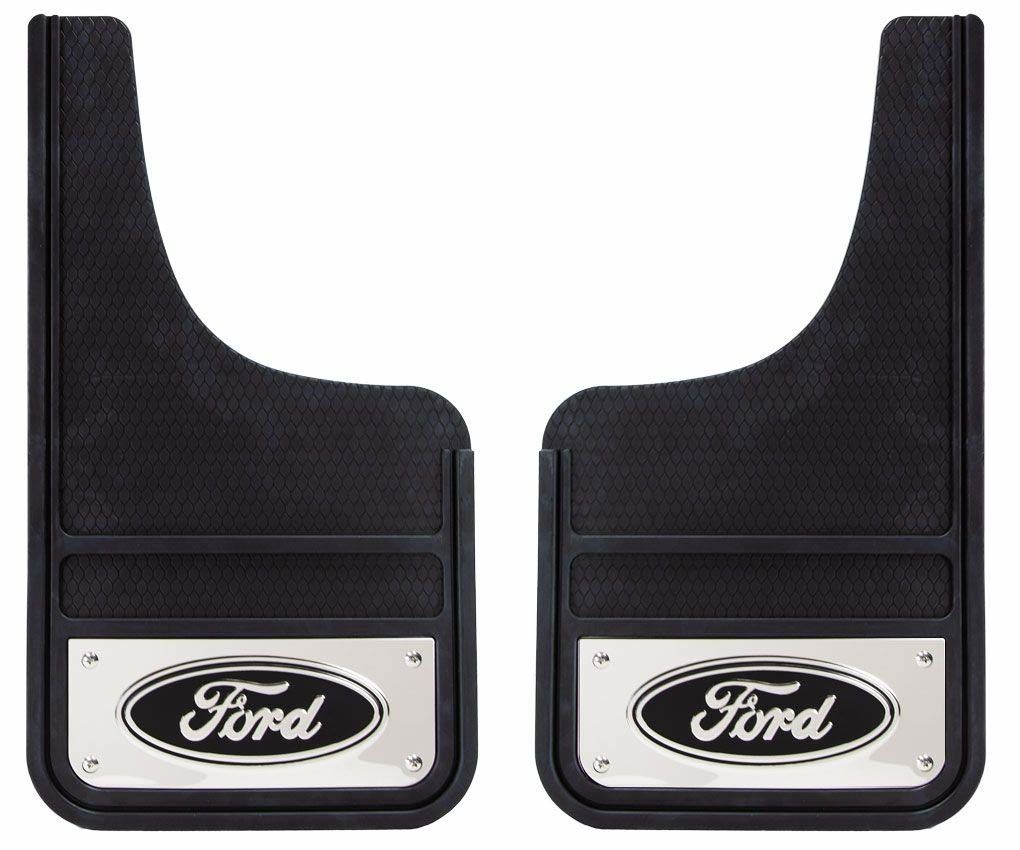 Plasticolor 001837R01 - Ford  12"X23" Heavy Duty Front Black Mud Guards