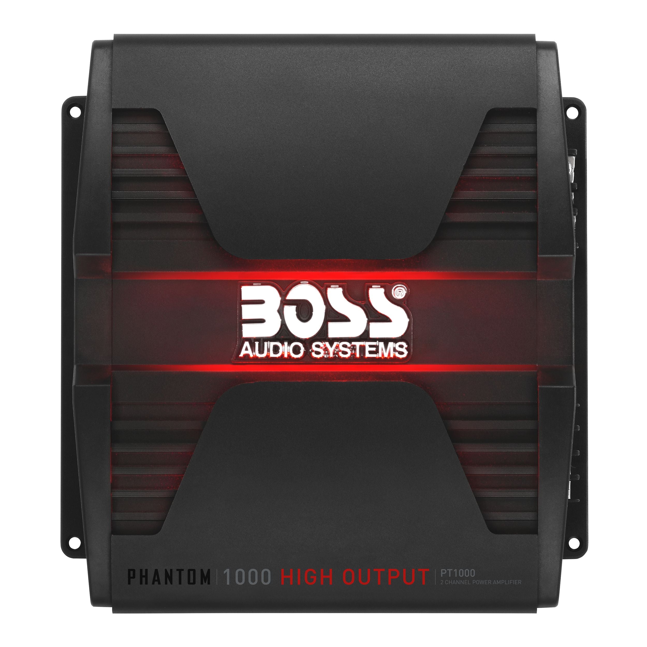 Boss PT1000 - Phantom MODEL 1000W High Output 2 Channel Full Range, Class A/B Amplifier Dim:9.5"L 10.31"W 2.25"H