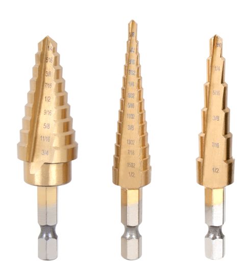 Performance Tools W9003 - Step Drill Set 1/8" to 3/4" (3 pieces)