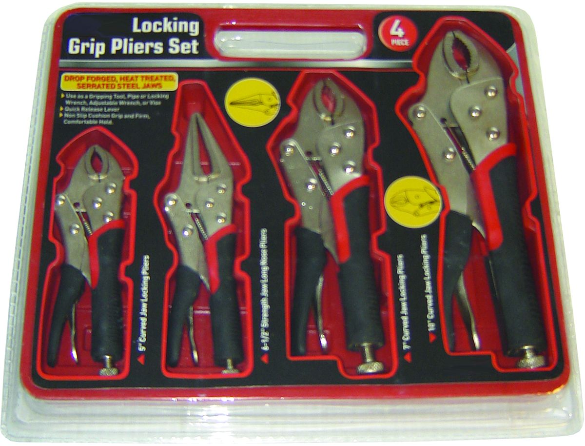 Rodac RDLP4 - Locking Pliers Set - 4 Pieces