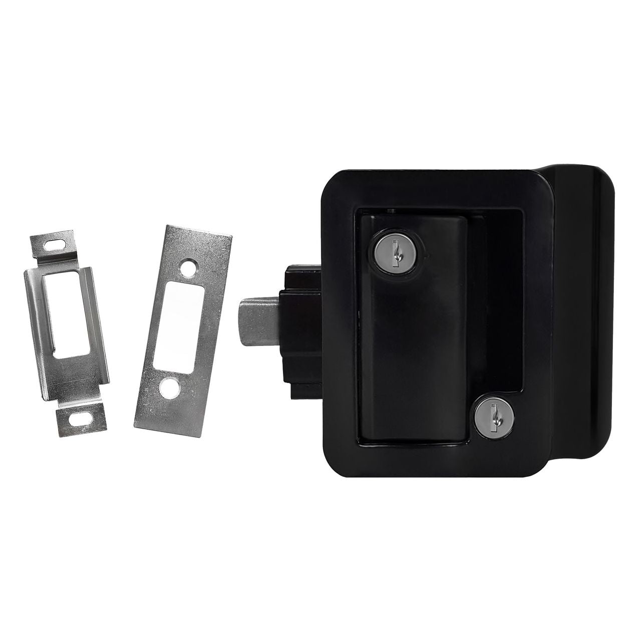 RV Pro RVP194100 - RV Paddle Entry Door Lock Latch with Deadbolt Black