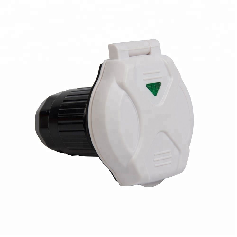 RV PRO 50 AMP INLET W/INDICATOR LIGHT WHITE