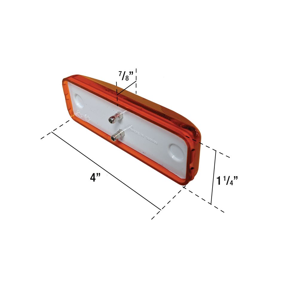 Uni-Bond KT2140A - Amber 4" x 1.25" Side Marker Light