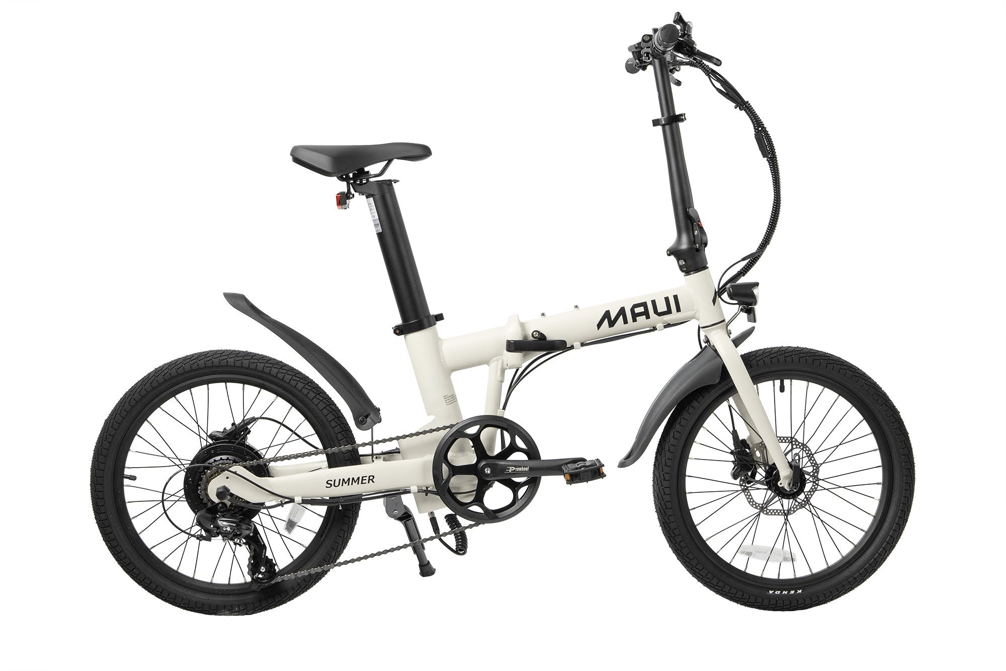 Electric folding bike 350w white