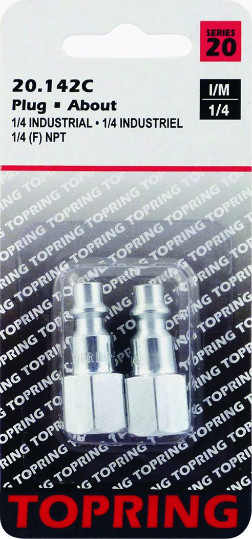 Topring 20-142C - 1/4 F NPT Industrial Plug Zinc Plated Steel (Pack of 2)