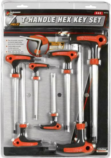 Performance Tool W1711 - 7 Piece T-Handle Key Set