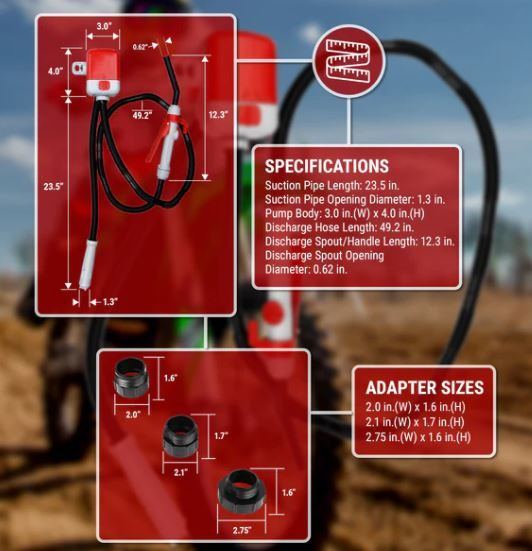 Gas Can Battery Powered Fuel Transfer Pump