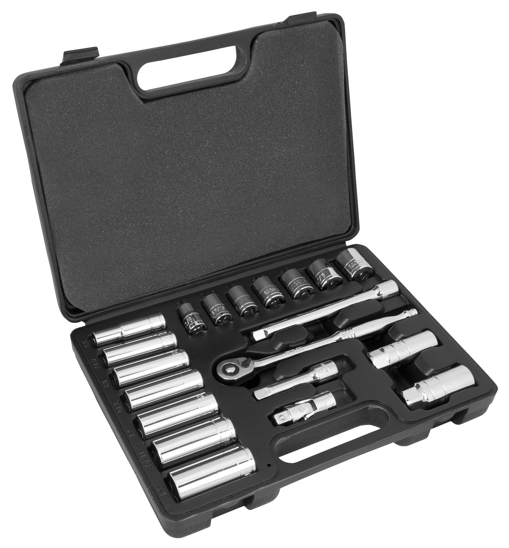 20PC SAE SOCKET SET 3/8" DR.