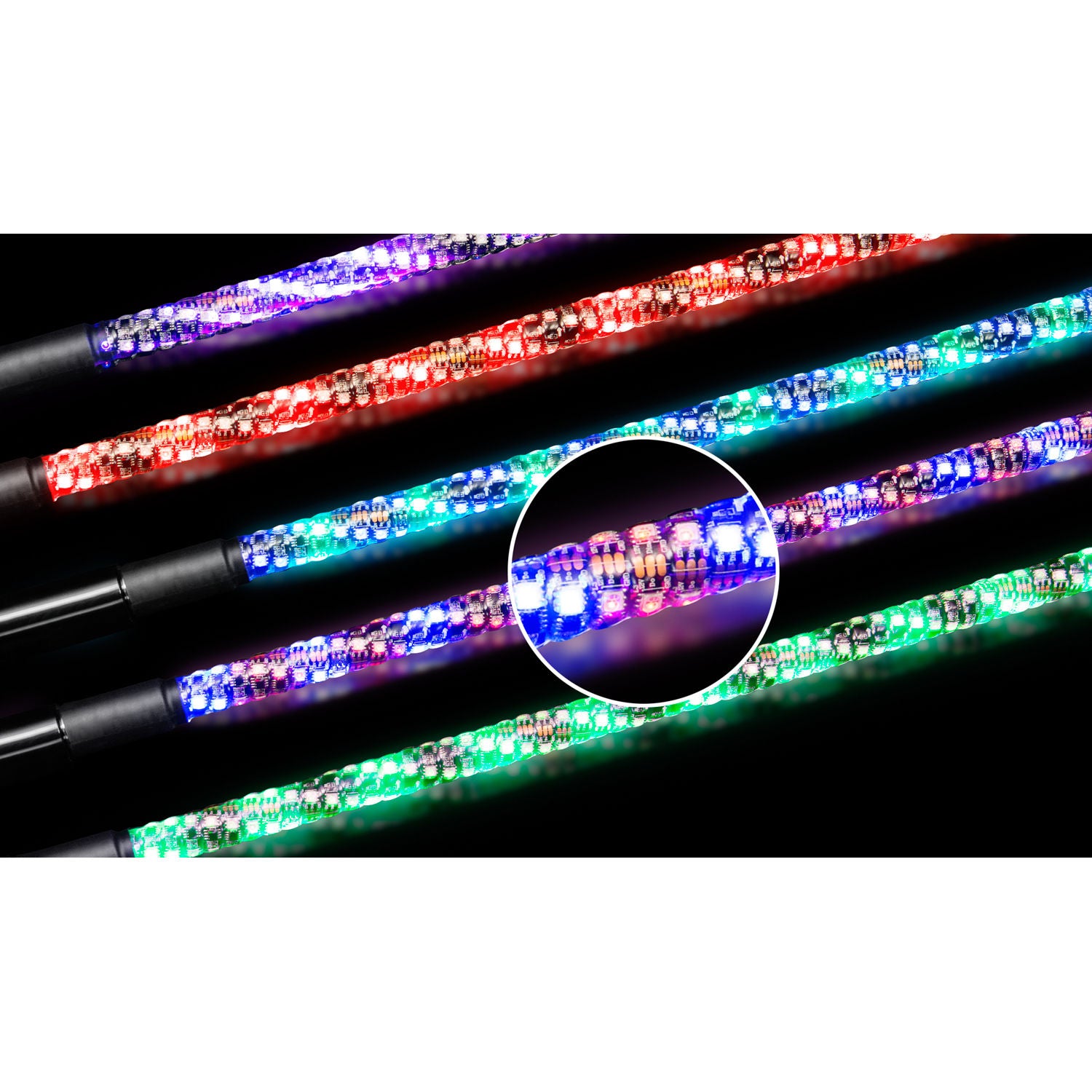 Boss WP6 - 72 Inch 360° RGB Led Wrapped Whip