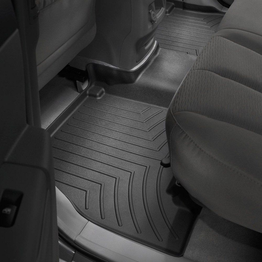 Weathertech® • 440962 • FloorLiner • Molded Floor Liners • Black • Second Row • Hyundai Santa Fe 07-12