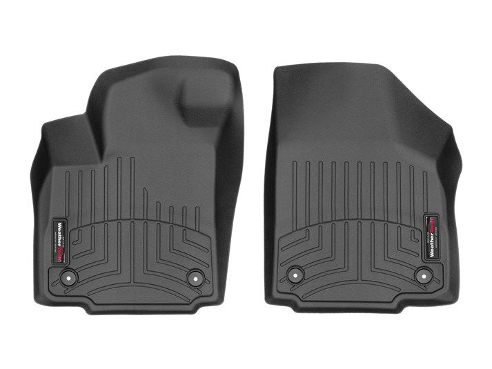 Weathertech® • 4410841 • FloorLiner • Molded Floor Liners • Black • First Row • Volkswagen Atlas (with OEM Floor pins) 18-24