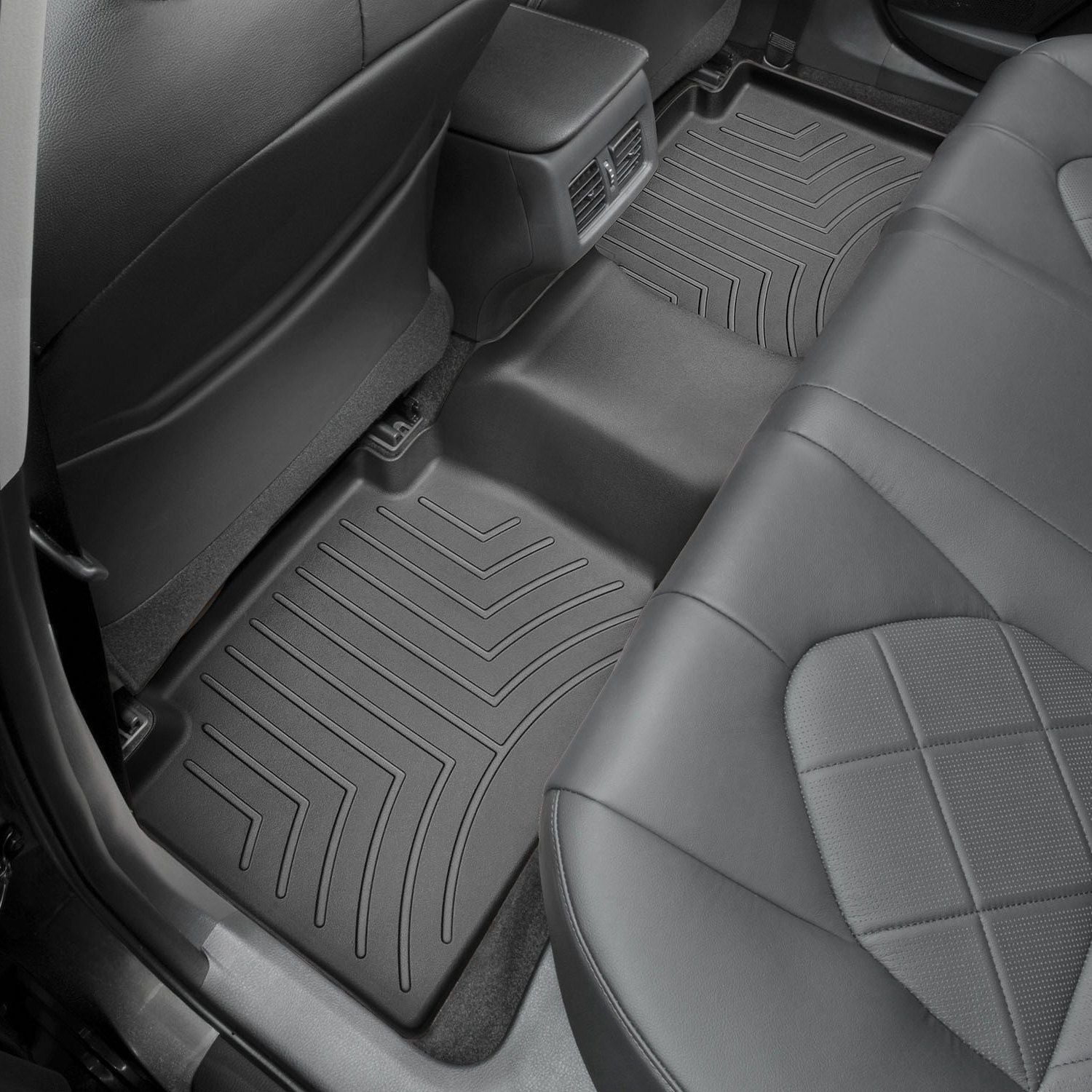 Weathertech® • 4412302 • FloorLiner • Molded Floor Liners • Black • Second Row • Toyota Camry (FWD) 18-23