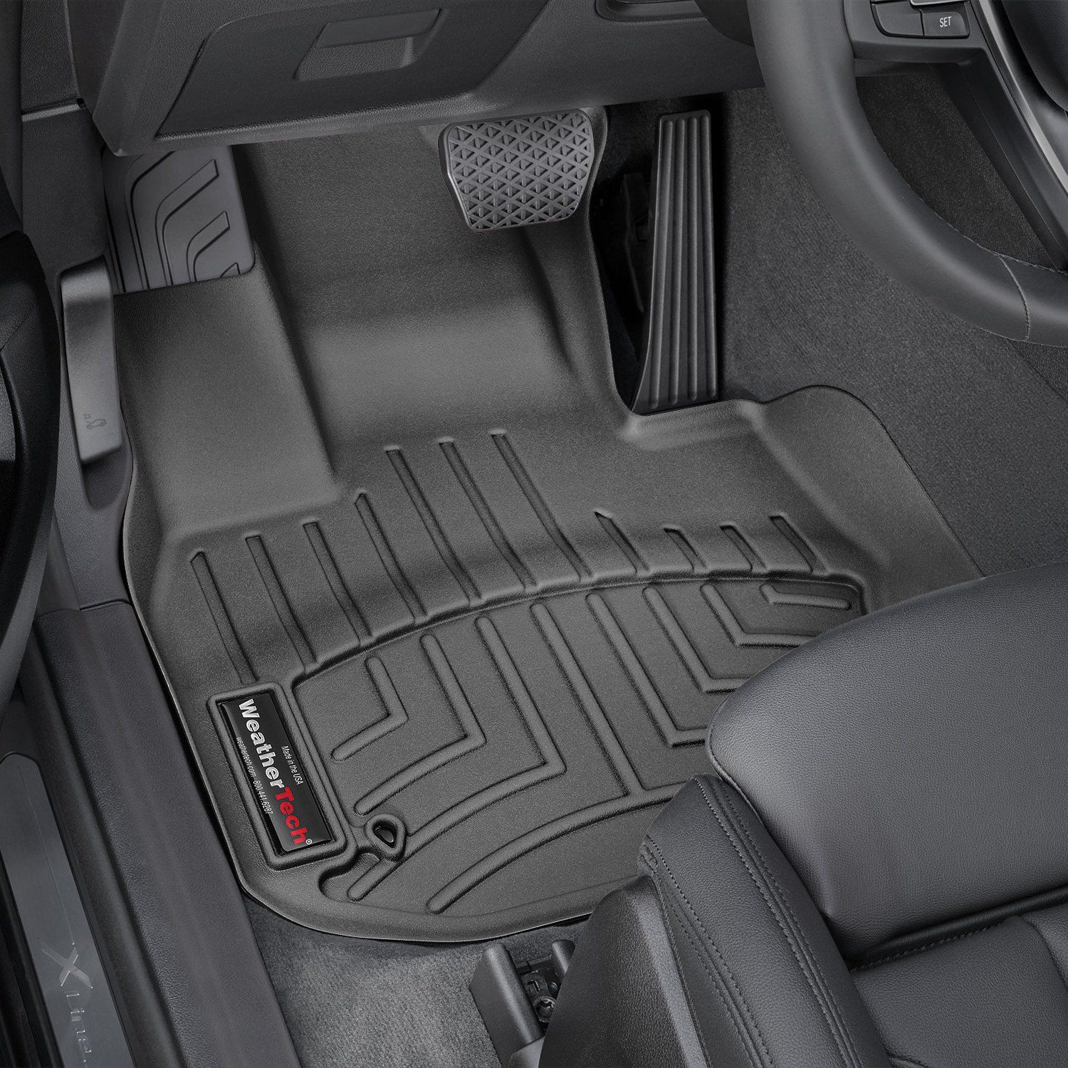 Weathertech® • 4412731 • FloorLiner • Molded Floor Liners • Black • First Row • BMW X3 18-24 / X4 19-23