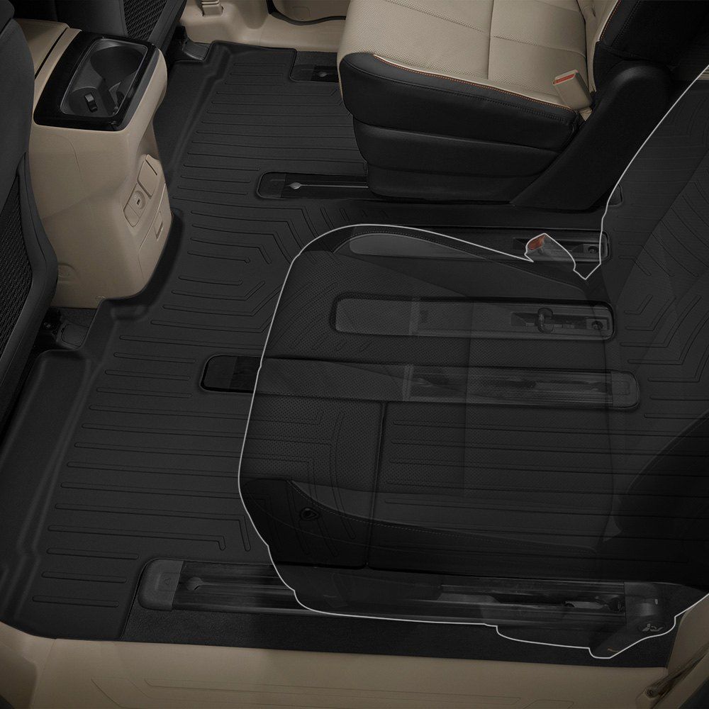 Weathertech® • 4412954 • FloorLiner • Molded Floor Liners • Black • Second & Third Rows