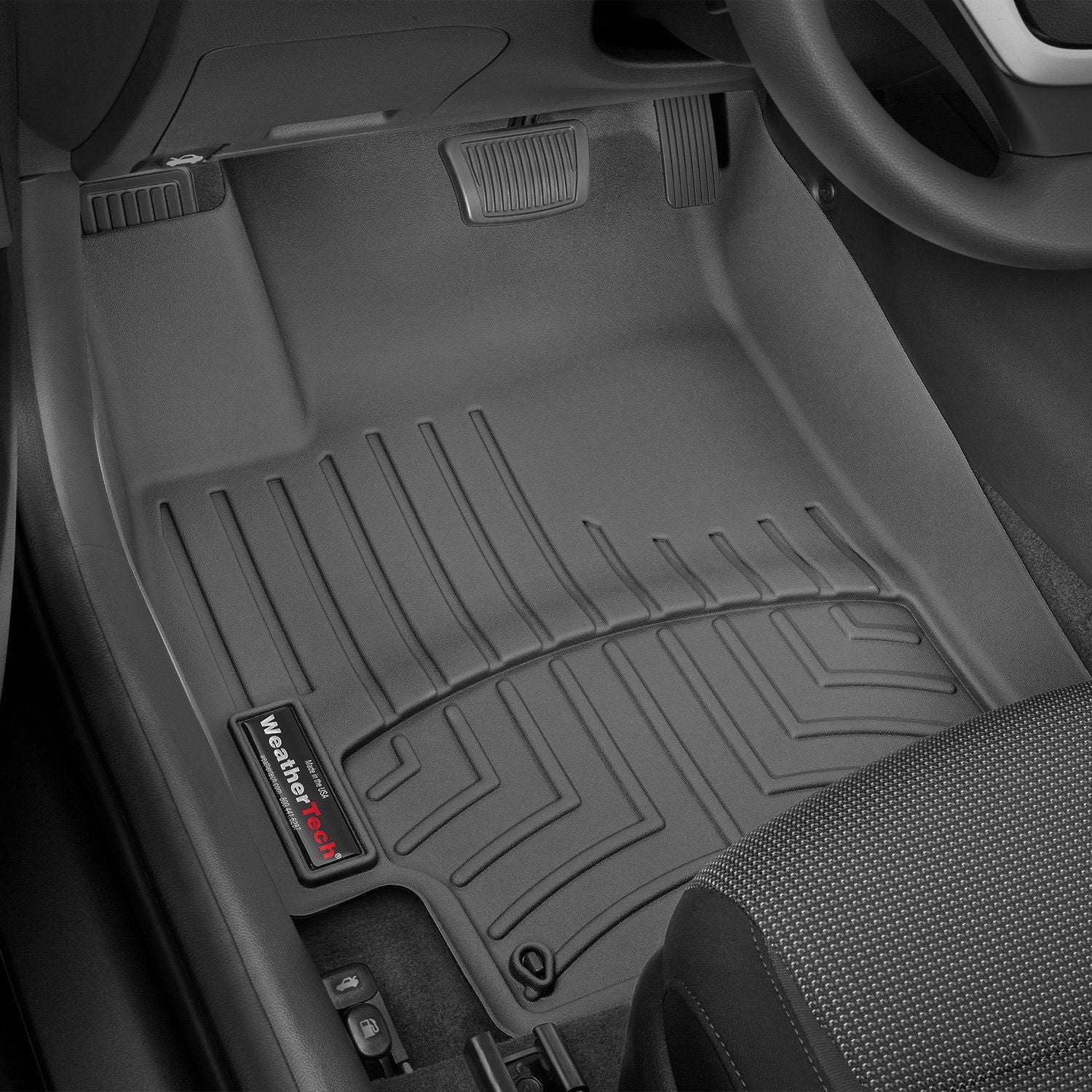 Weathertech® • 4413361 • FloorLiner • Molded Floor Liners • Black • First Row • Hyundai Accent 18-22