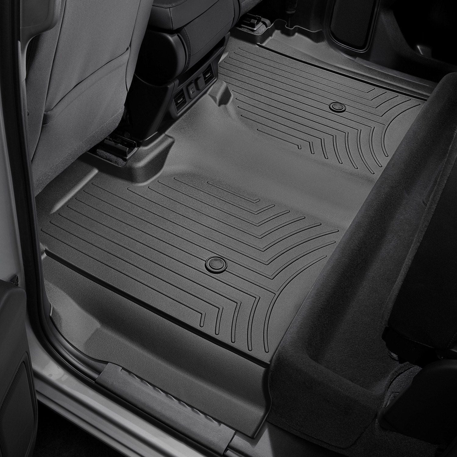 Weathertech® • 4414363 • FloorLiner • Molded Floor Liners • Black • Second Row • Chevrolet Silverado 1500 LTD 2022