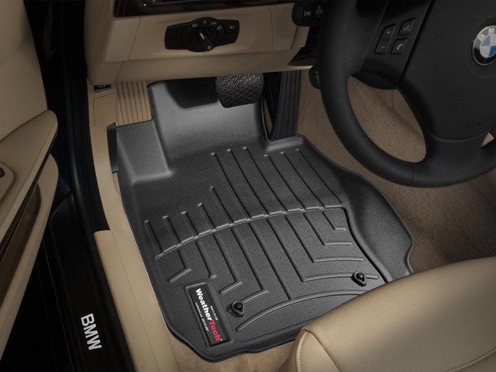 Weathertech® • 441461 • FloorLiner • Molded Floor Liners • Black • First Row • BMW 3-Series 07-13