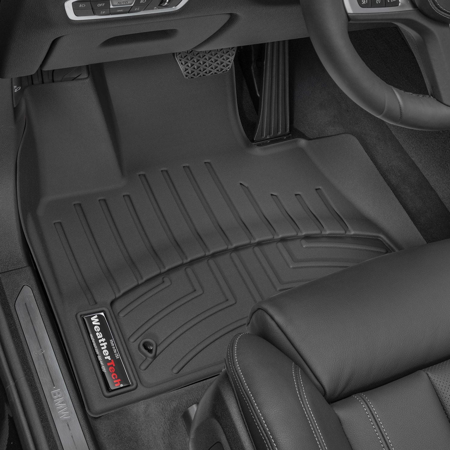 Weathertech® • 4415071 • FloorLiner • Molded Floor Liners • Black • First Row • BMW X5 19-22