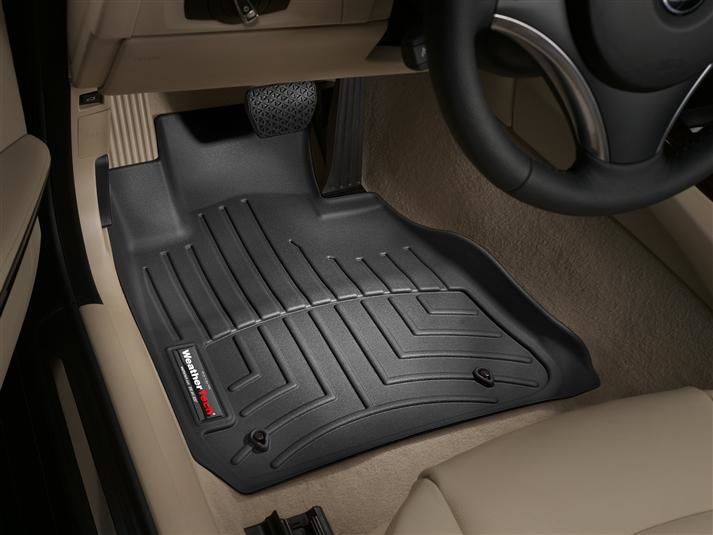 Weathertech® • 441581 • FloorLiner • Molded Floor Liners • Black • First Row • BMW 3-Series 06-13