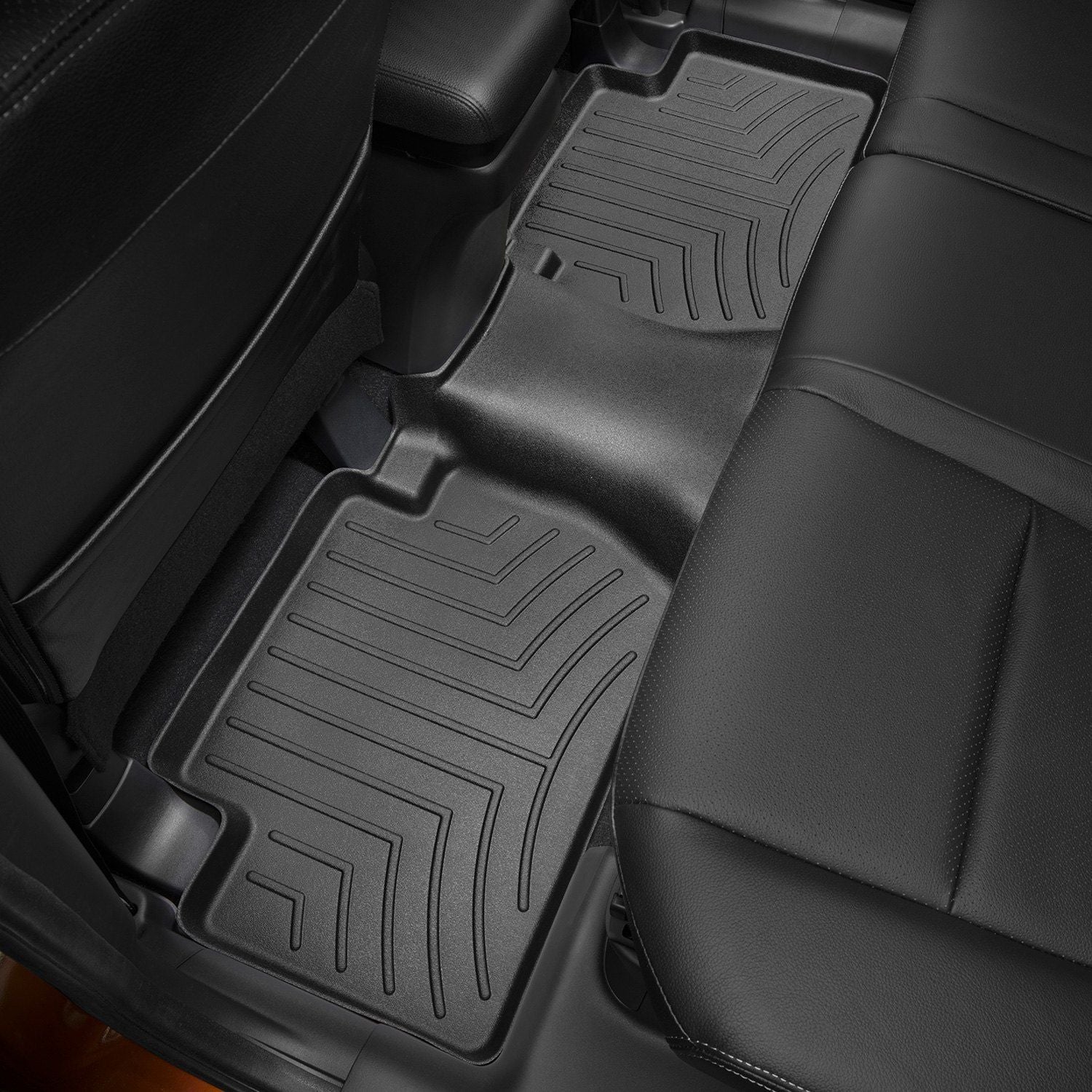 Weathertech® • 441622 • FloorLiner • Molded Floor Liners • Black • Second Row • Mitsubishi Outlander 07-20