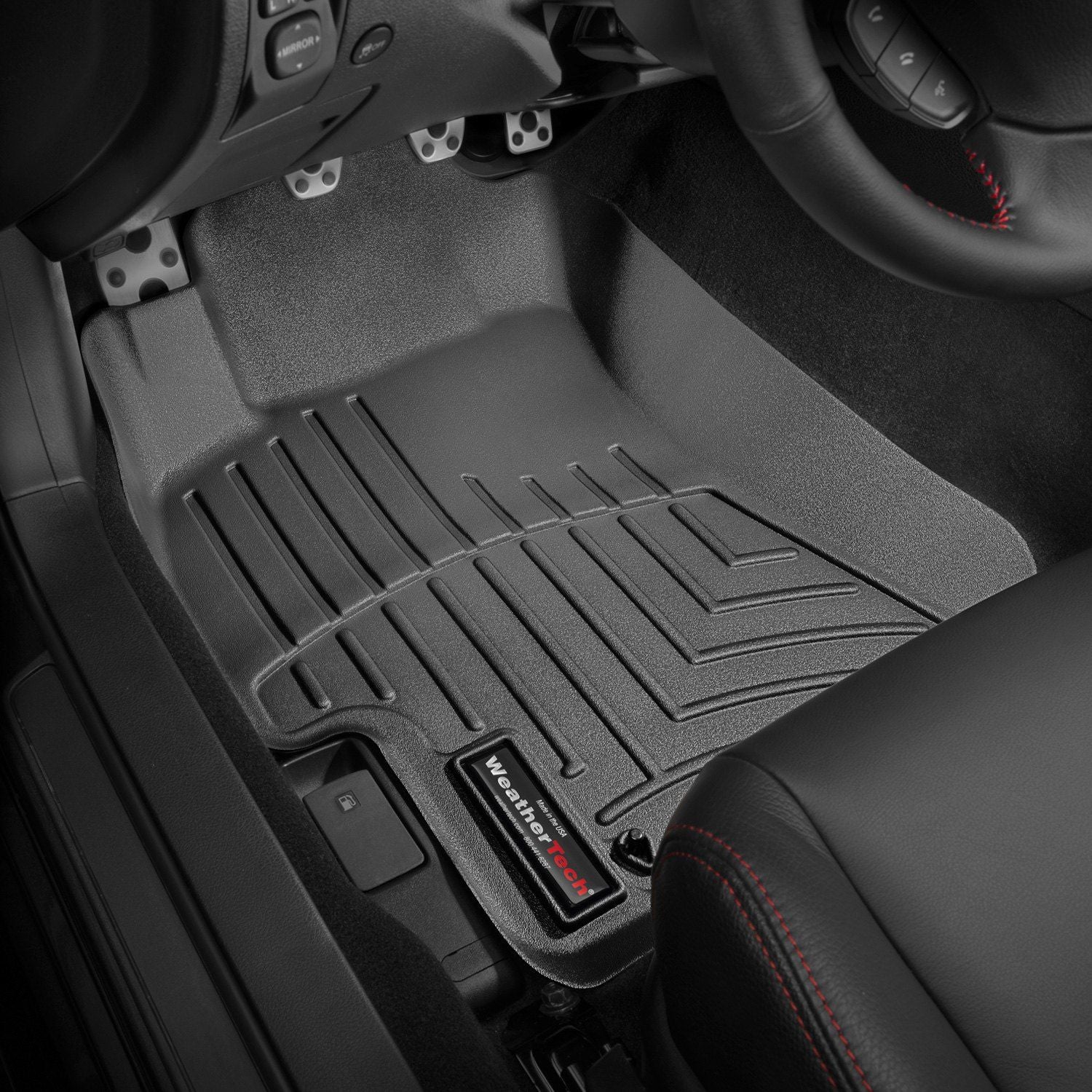 Weathertech® • 441661 • FloorLiner • Molded Floor Liners • Black • First Row • Subaru Impreza 08-11 / WRX 08-14