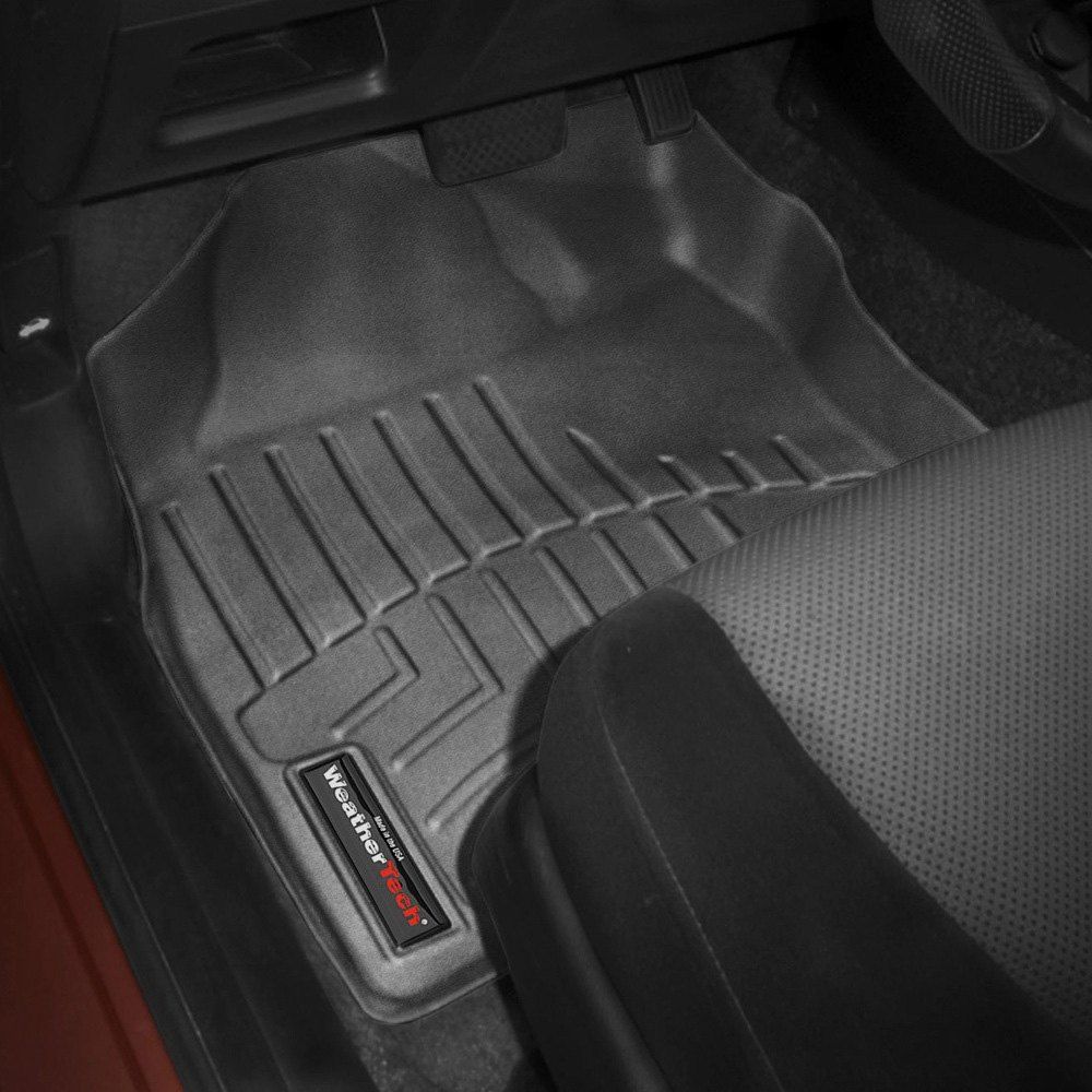 Weathertech® • 441771 • FloorLiner • Molded Floor Liners • Black • First Row • Honda Fit 07-08