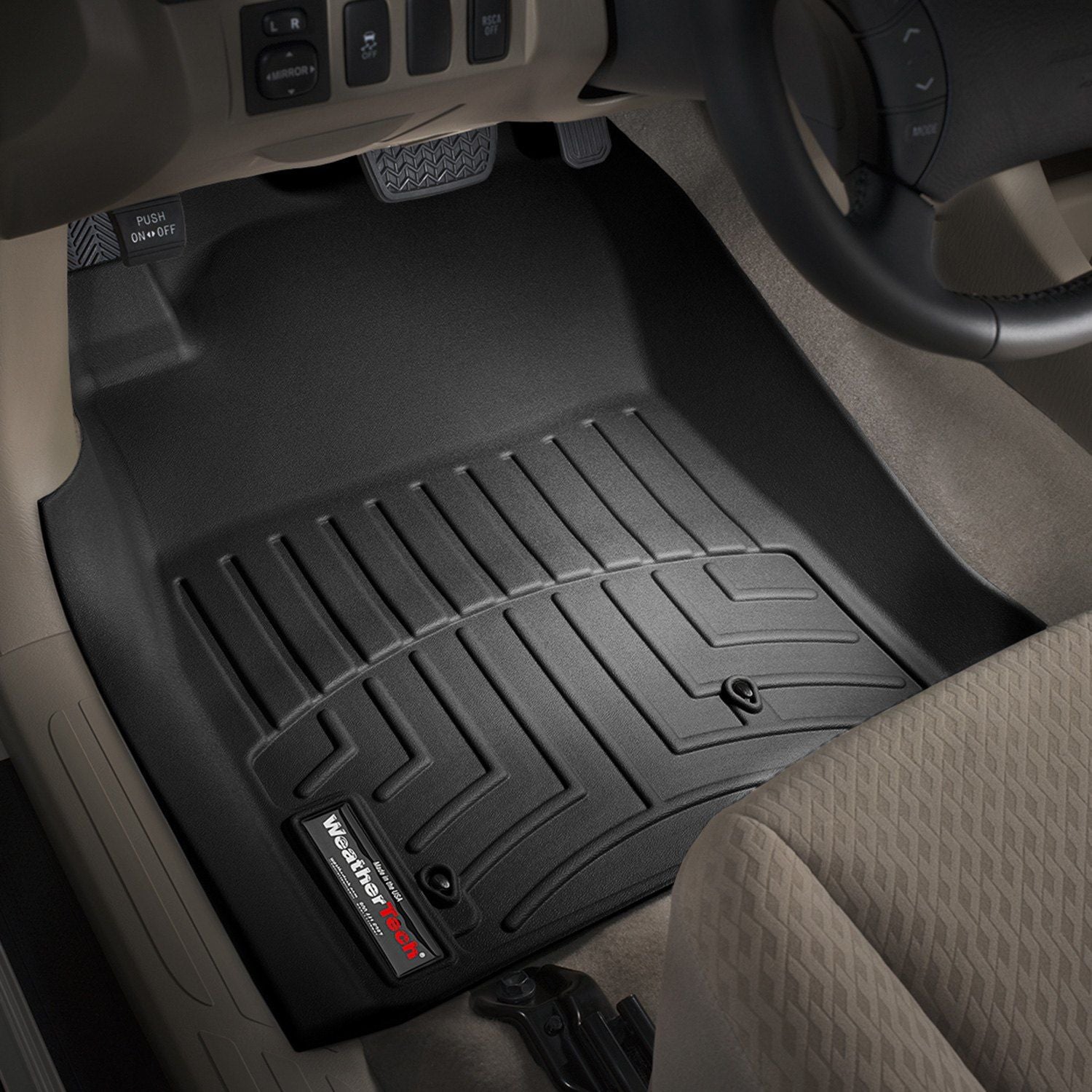 Weathertech® • 441781 • FloorLiner • Molded Floor Liners • Black • First Row