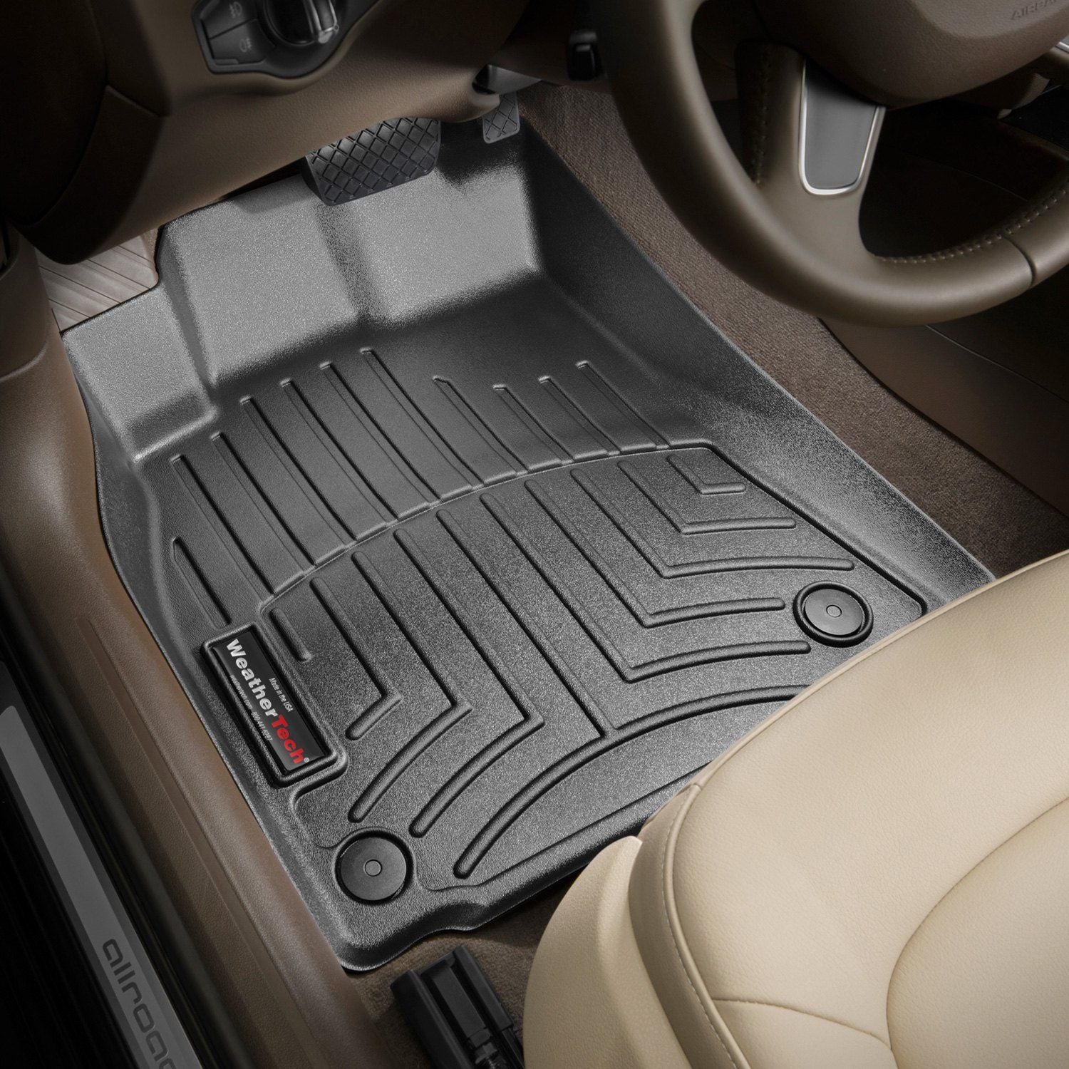 Weathertech® • 442121 • FloorLiner • Molded Floor Liners • Black • First Row