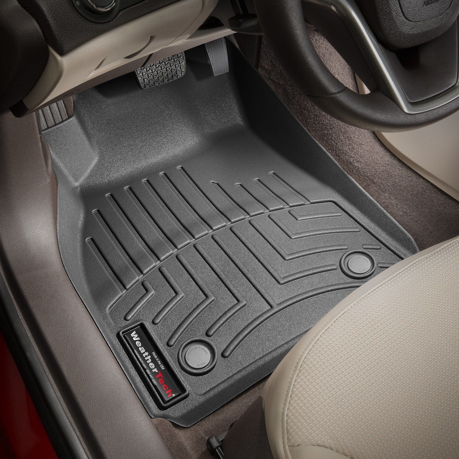 Weathertech® • 445221 • FloorLiner • Molded Floor Liners • Black • First Row