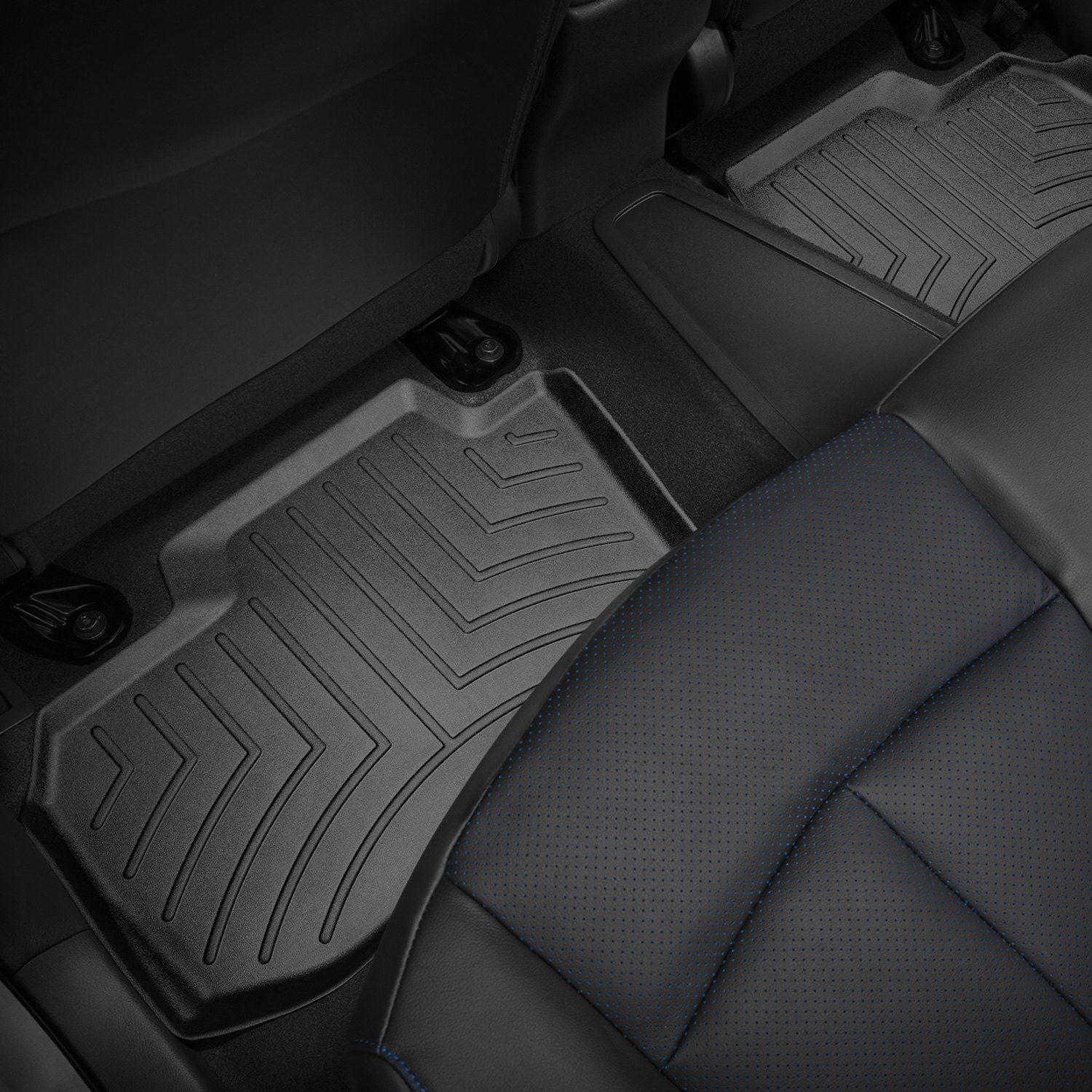 Weathertech® • 445502 • FloorLiner • Molded Floor Liners • Black • Second Row • Nissan Leaf 19-22