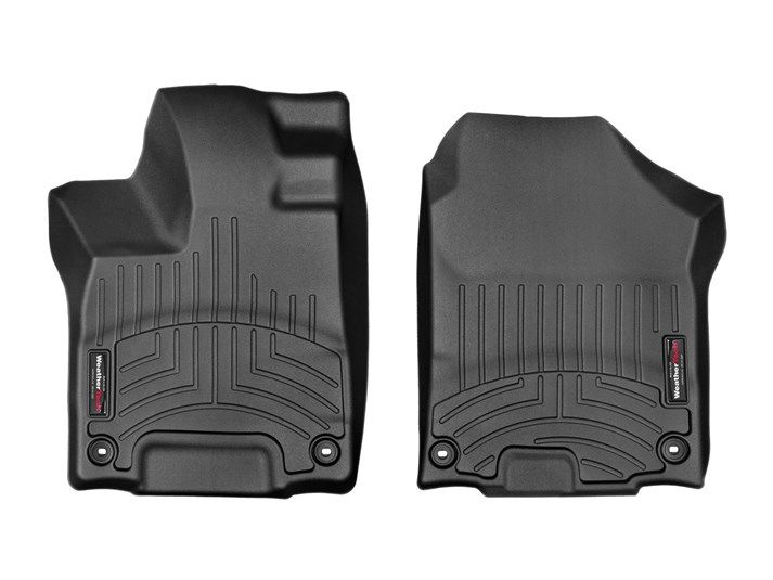 Weathertech® • 448391 • FloorLiner • Molded Floor Liners • Black • First Row • Honda Pilot (8 Pass.) 16-22 / Passport 19-23