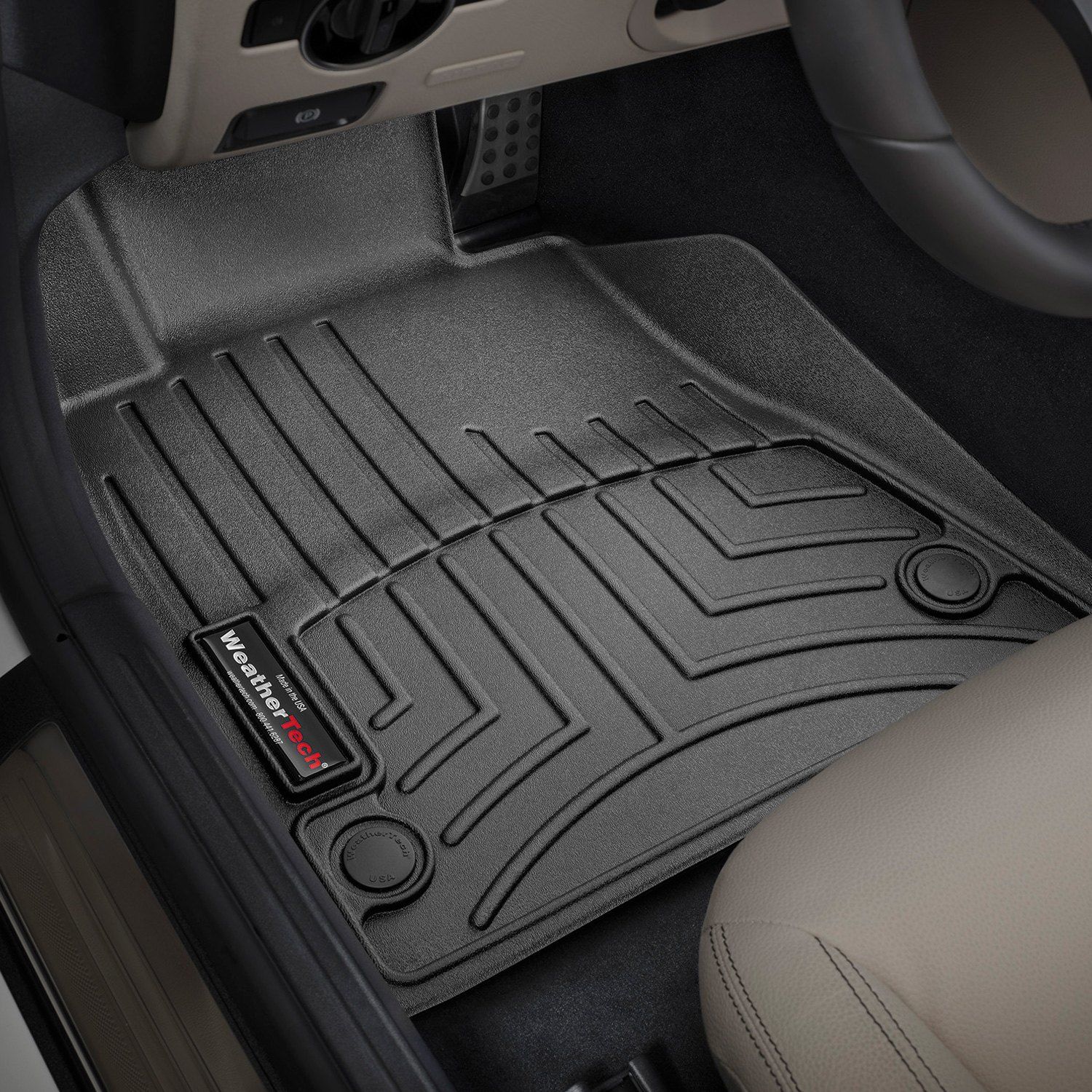 Weathertech® • 448401 • FloorLiner • Molded Floor Liners • Black • First Row