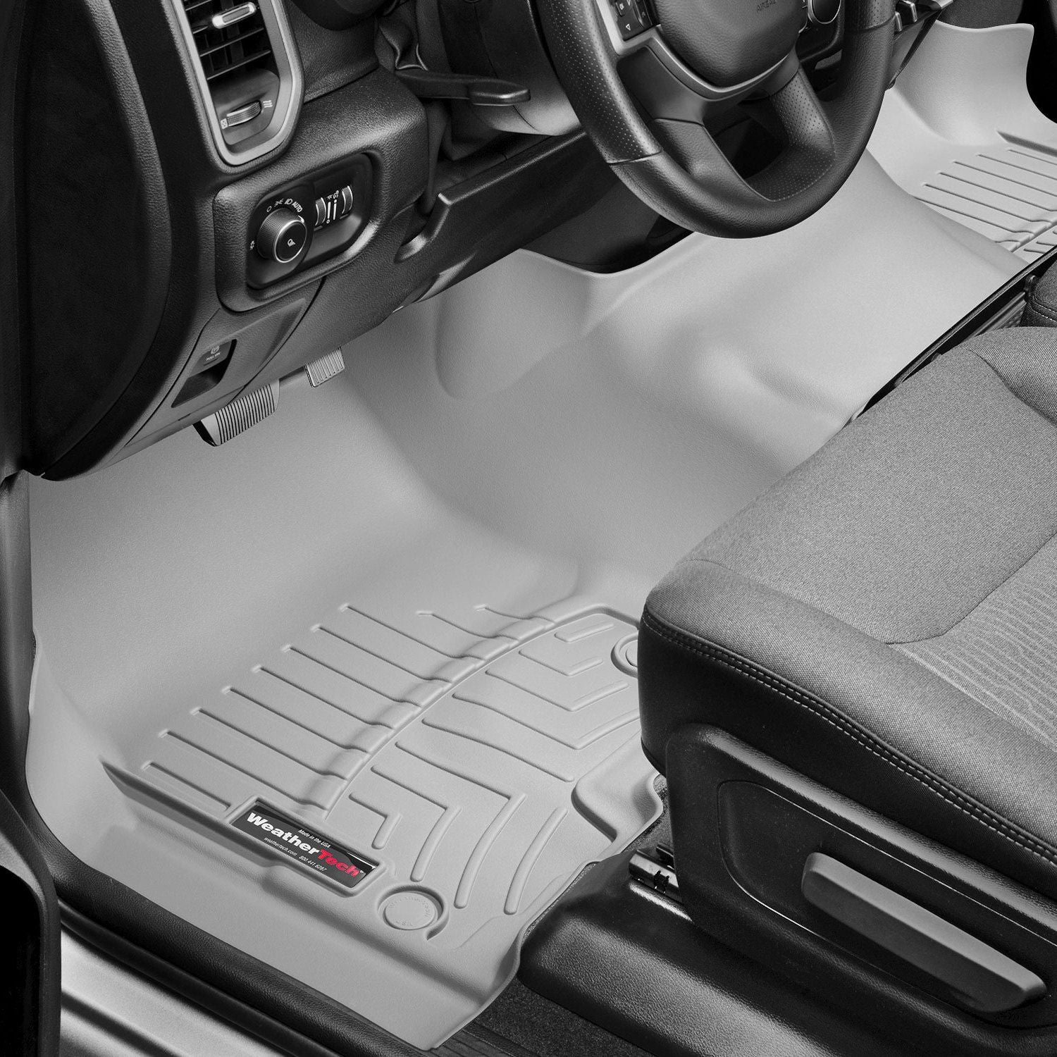 Weathertech® • 4614301 • FloorLiner • Molded Floor Liners • Grey • First Row • Ram 1500 19-22