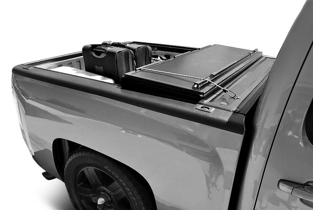 BAK® • 226411 • BAKFlip G2 • Hard Folding Tonneau Cover • Toyota Tundra 8' 07-21 without Deck Rail System and without Trail Special Edition Storage Boxes