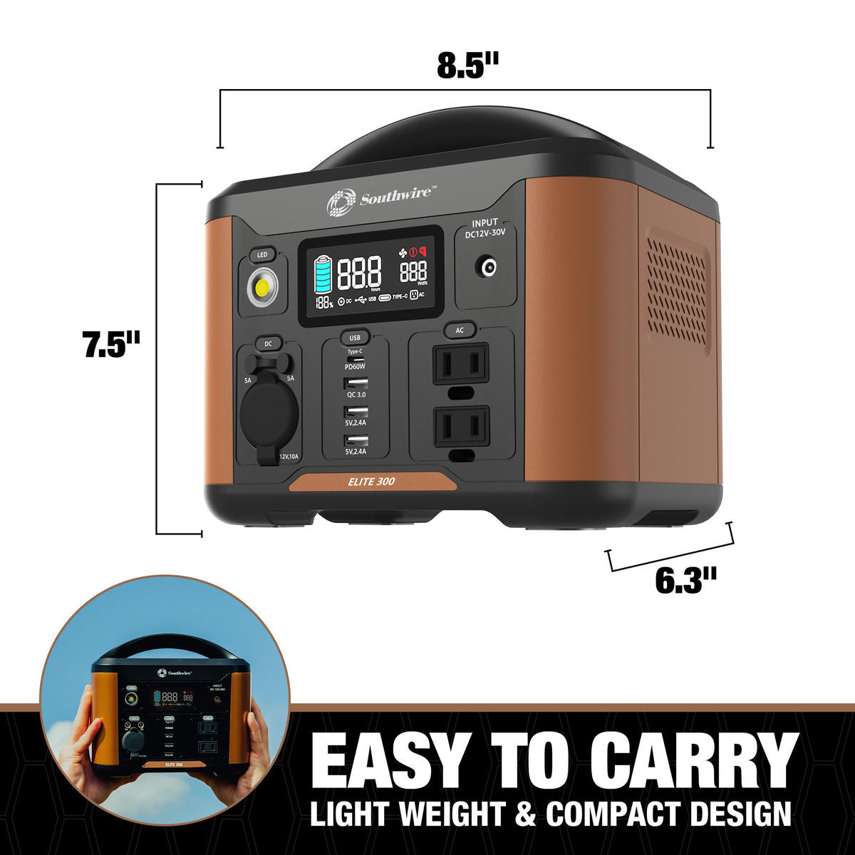 Southwire 53251 - Elite 300 Series™ Portable Power Station